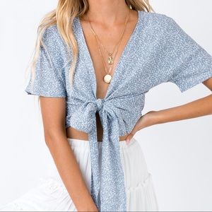 Princess Polly Jazzly Top Blue